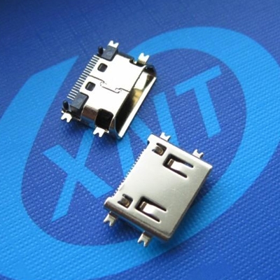 廈門HDMI C TYPE 母座 Sinking1.5mm (短體)斜口