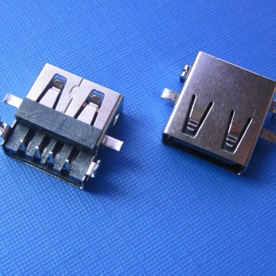 廈門USB A type 沉板 DIP型 (焊腳:DIP, 外殼:前貼后插)