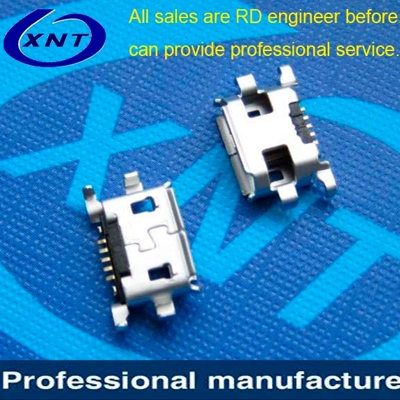 廈門microUSB B type 7pin 卷邊反向沉板1.40mm