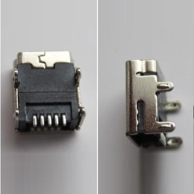 廈門miniUSB Female 5pin (焊腳:SMT, 外殼:DIP)
