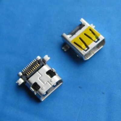 廈門HDMI D TYPE 母座 SMT型 外殼前貼后插