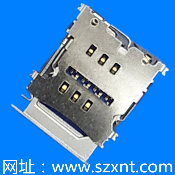 廈門microSim 卡托式 6pin with CD（H=1.50）
