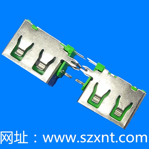 廈門USB 短體 側(cè)插 綠色膠芯