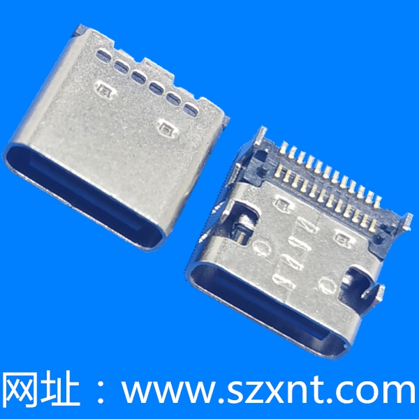 廈門TYPE C 24P 板上四腳插 端子雙排貼片